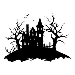 Haunted House with Trees