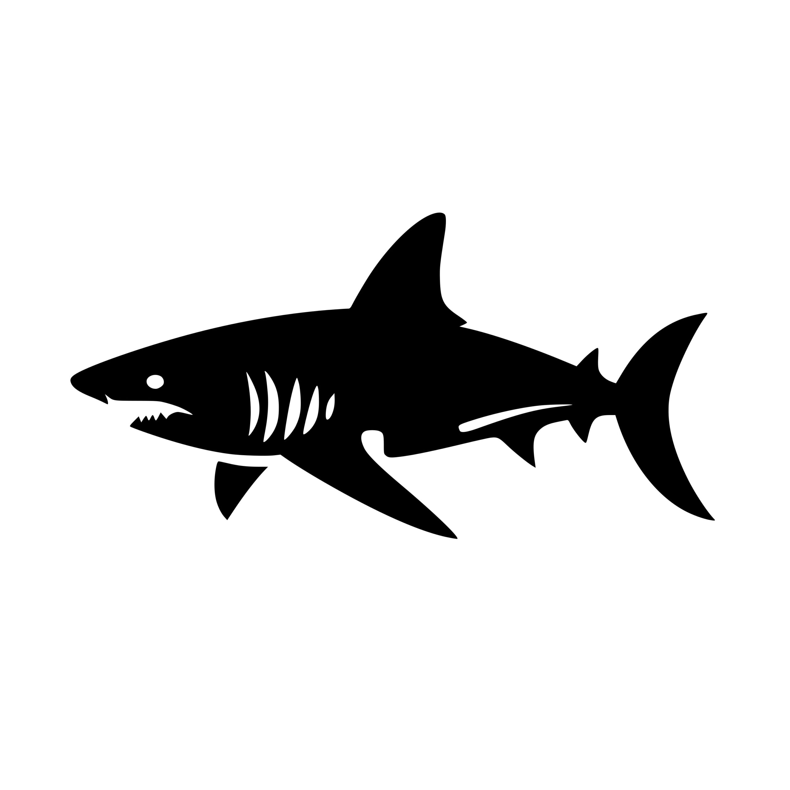 Apex Shark SVG File: Instant Download for Cricut, Silhouette, Laser