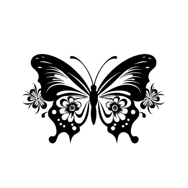 Floral Butterfly SVG,EPS & PNG Files - Digital Download files for