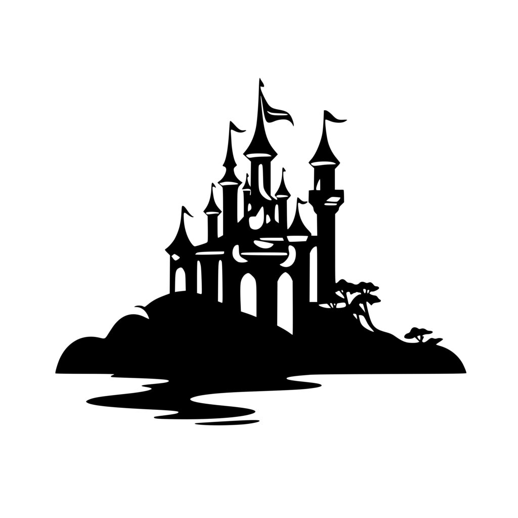 Instant Download SVG/PNG/DXF File: Castle by the Sea for Cricut, Silhouette