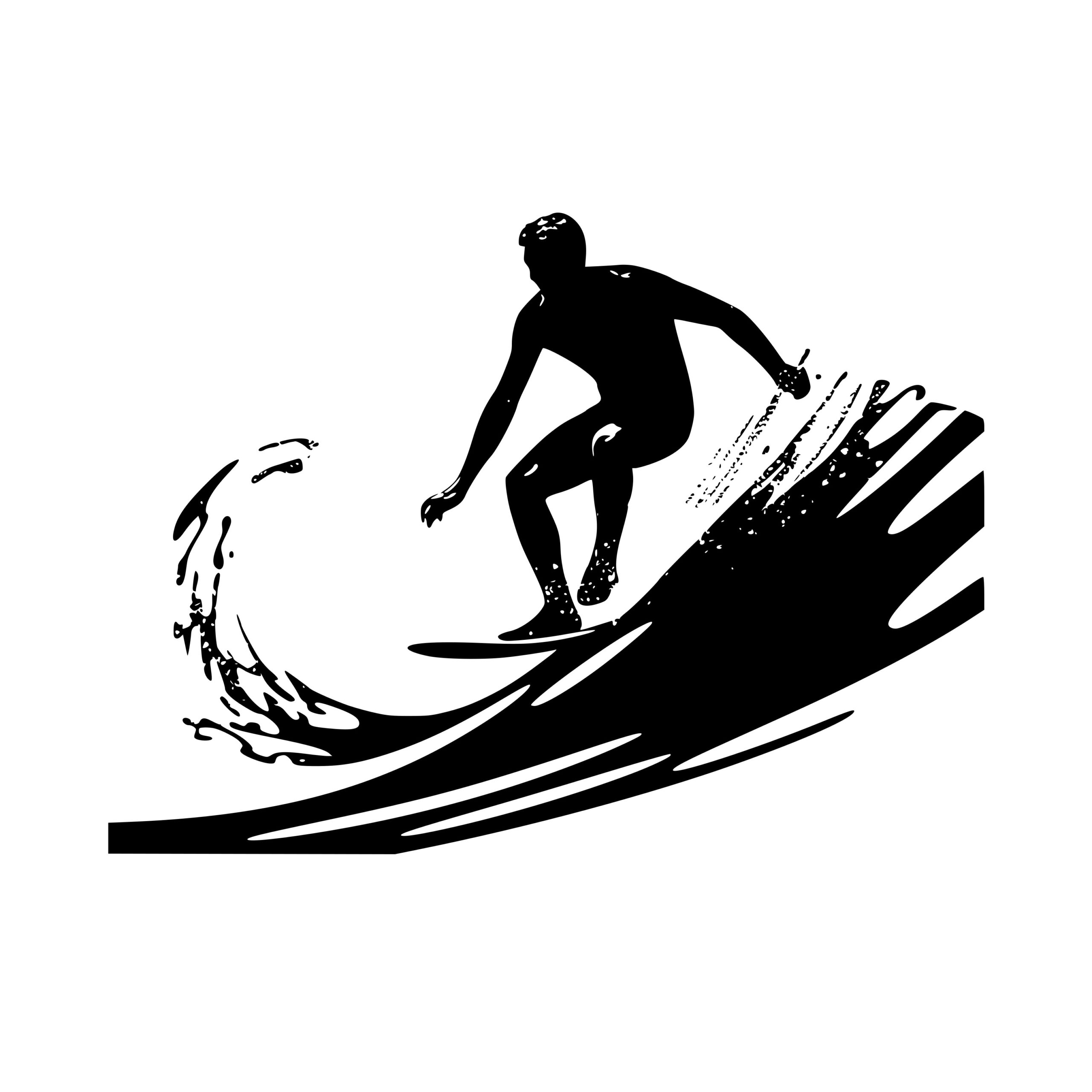Surfing Waves SVG Image: Instant Download for Cricut, Silhouette