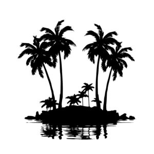 Tropical Island Palms