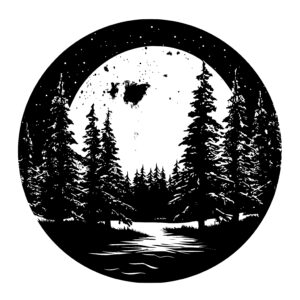 Winter Moonlit Forest