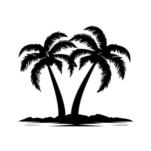 Palm Trees on a Island