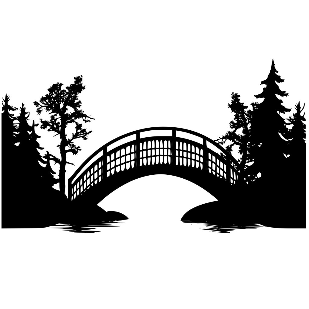 Bridge Over Water SVG File Instant Download for Cricut, Silhouette