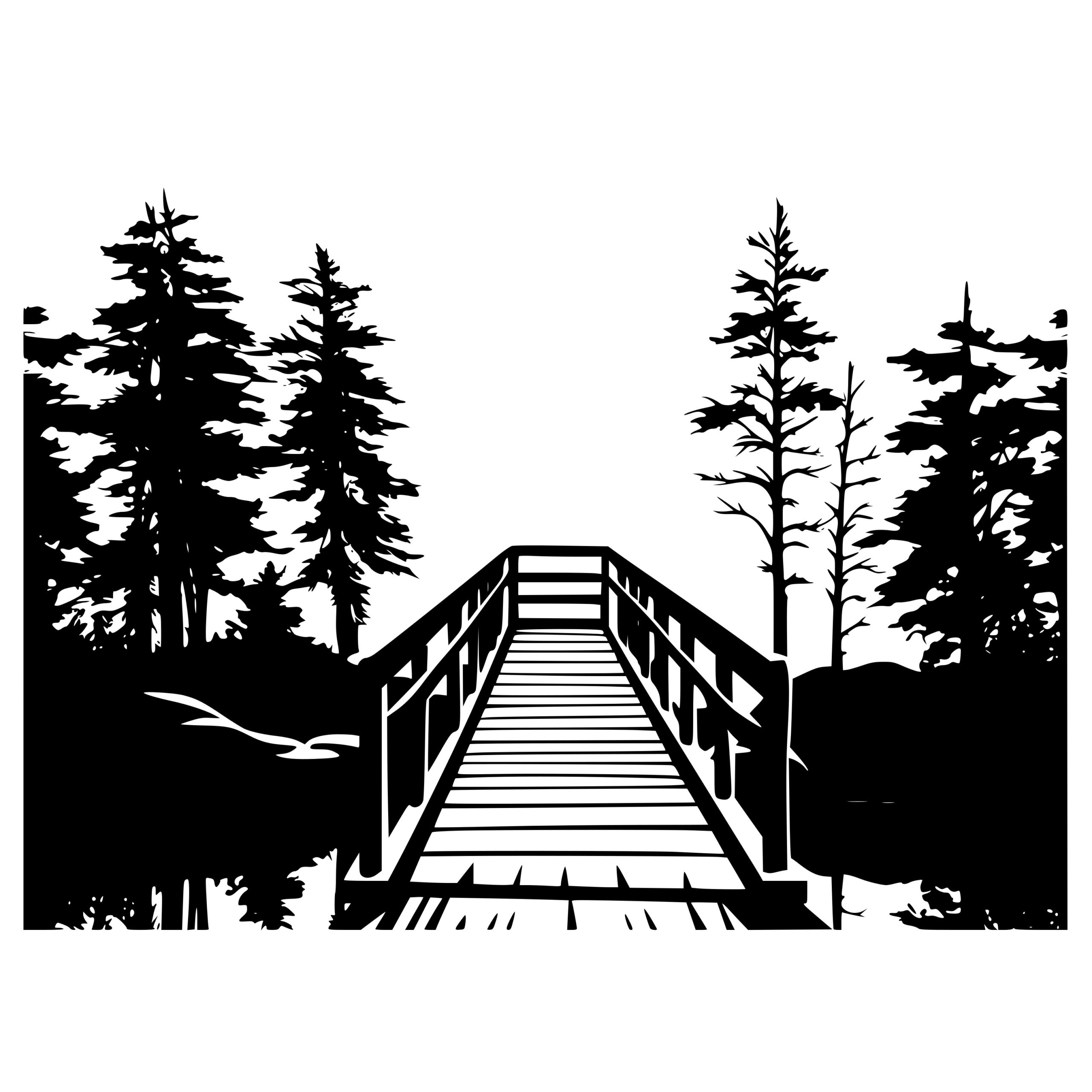 Forest Lookout - SVG Image for Cricut, Silhouette, and Laser