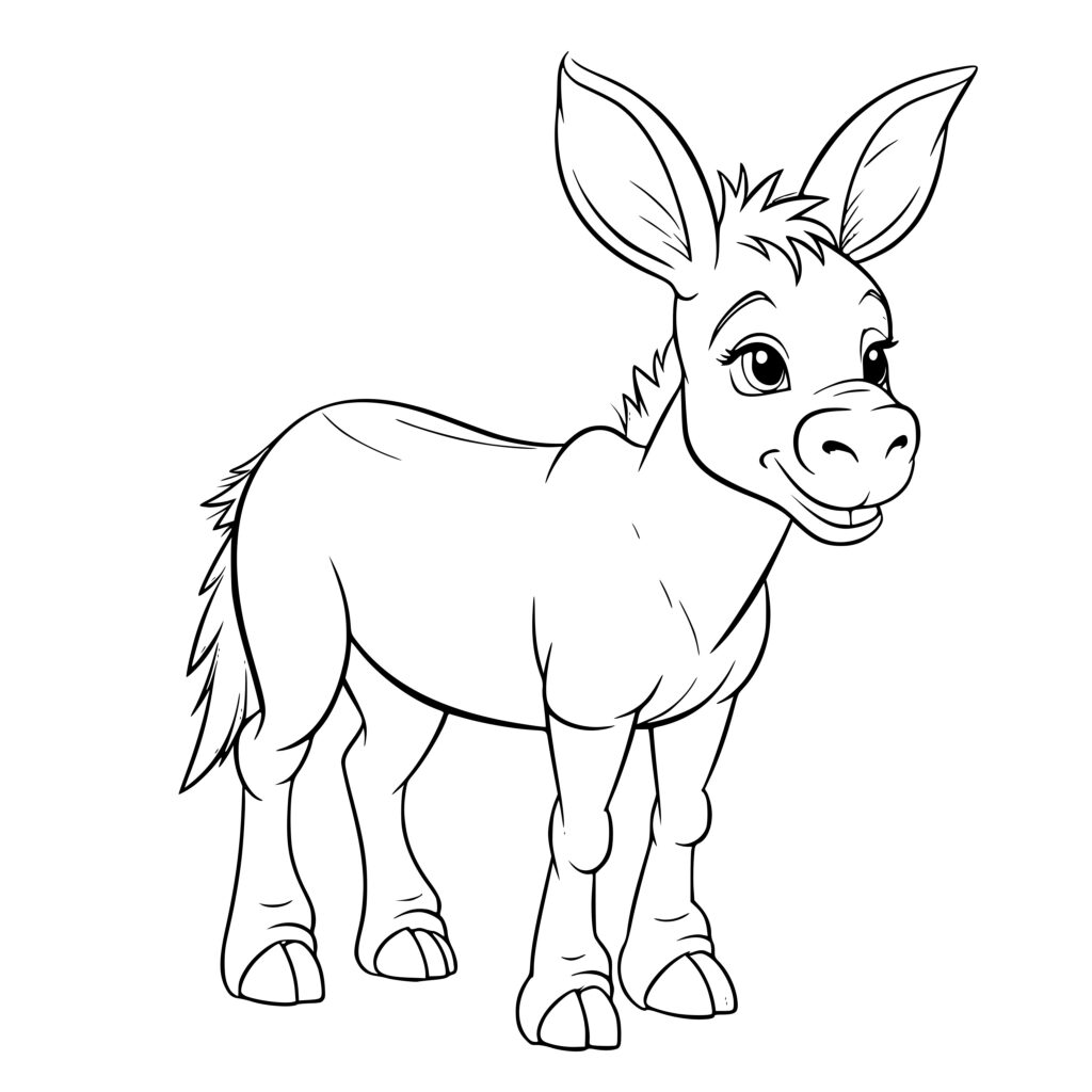 Cute Donkey SVG File: Instant Download for Cricut, Silhouette, Laser