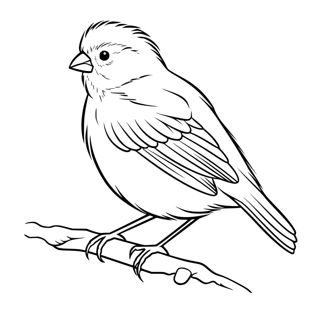 Perched Bird SVG File for Cricut, Silhouette, and Laser Machines