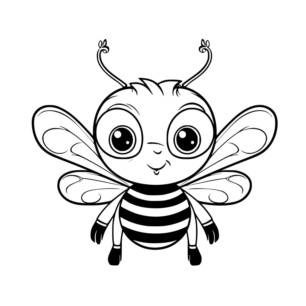 Cute Bee SVG/PNG/DXF Image for Cricut, Silhouette, and Laser Machines