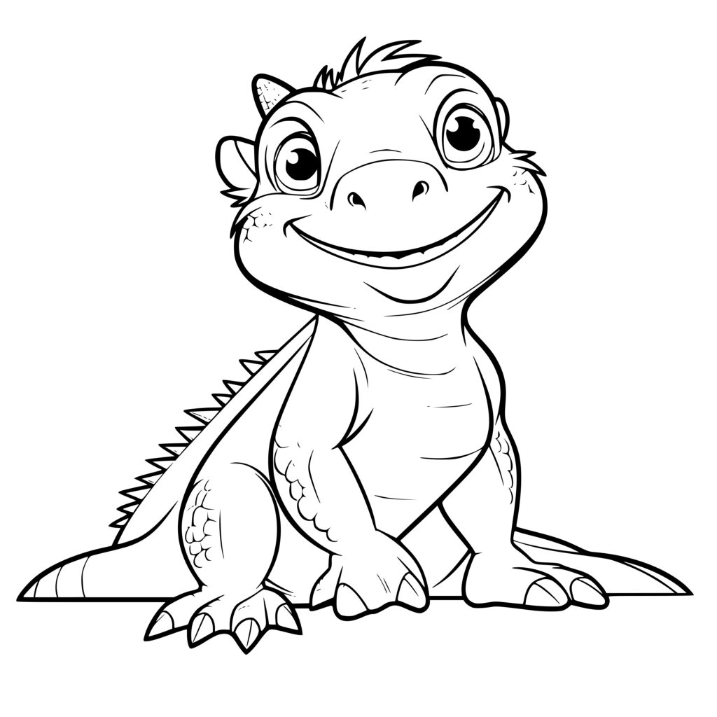 Cute Iguana SVG File for Instant Download | Cricut, Silhouette, Laser ...