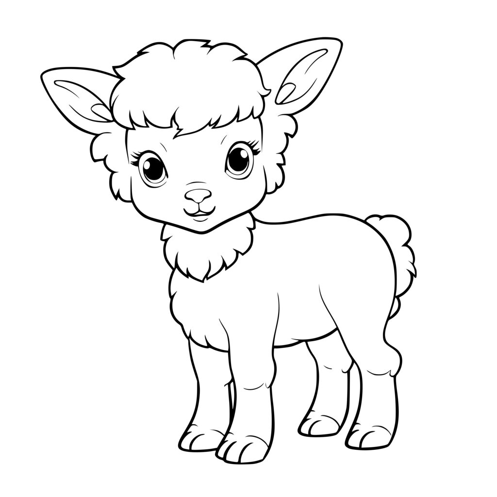 Cute Fluffy Lamb Instant Download Image SVG PNG DXF