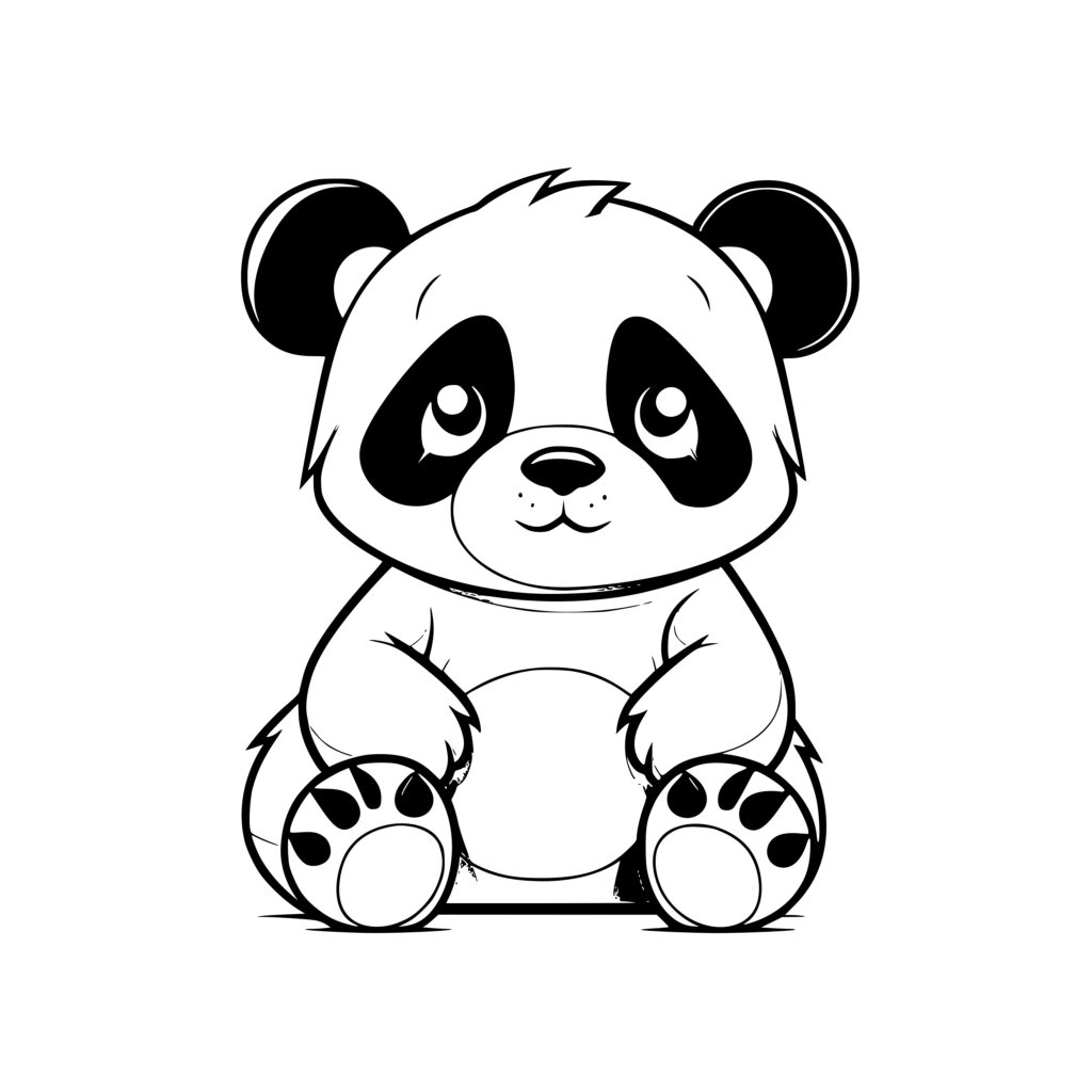 Baby Panda SVG File for Cricut, Silhouette, Laser Machines