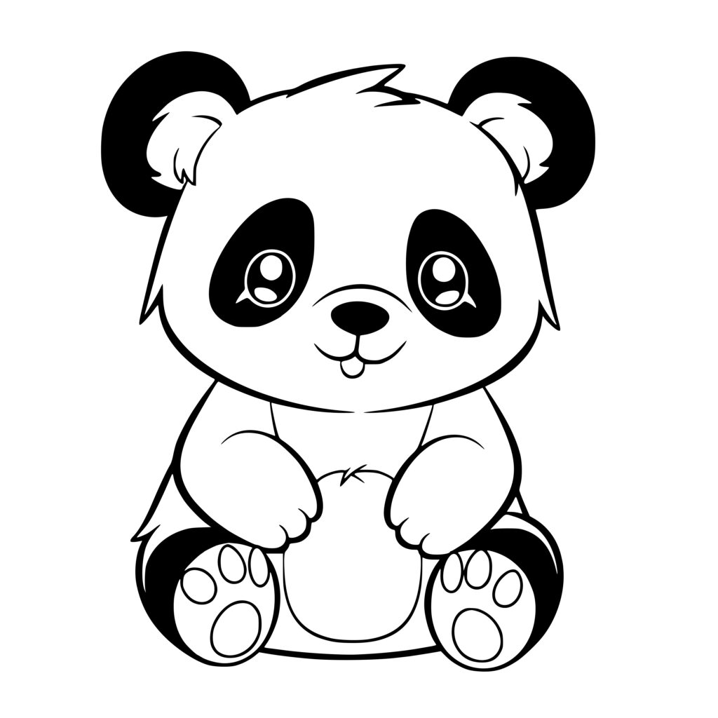 Cartoon Panda SVG Image: Instant Download for Cricut, Silhouette, Laser