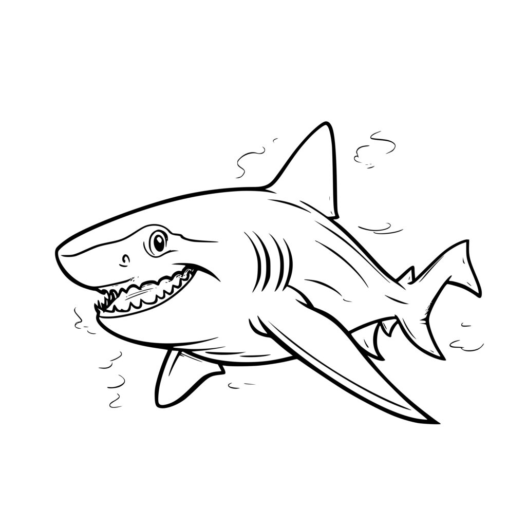 Sharp-grinned Shark SVG File for Cricut, Silhouette, and Laser Machines