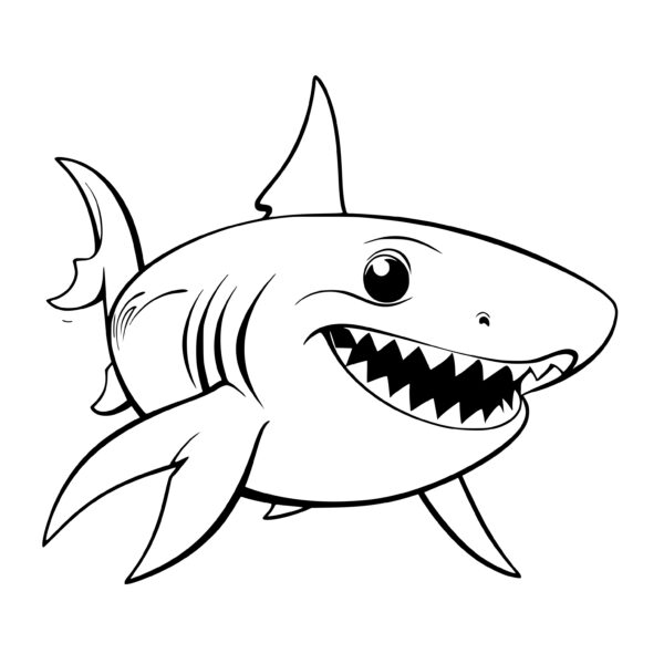 Smiling Shark: SVG File for Cricut, Silhouette, Laser Machines