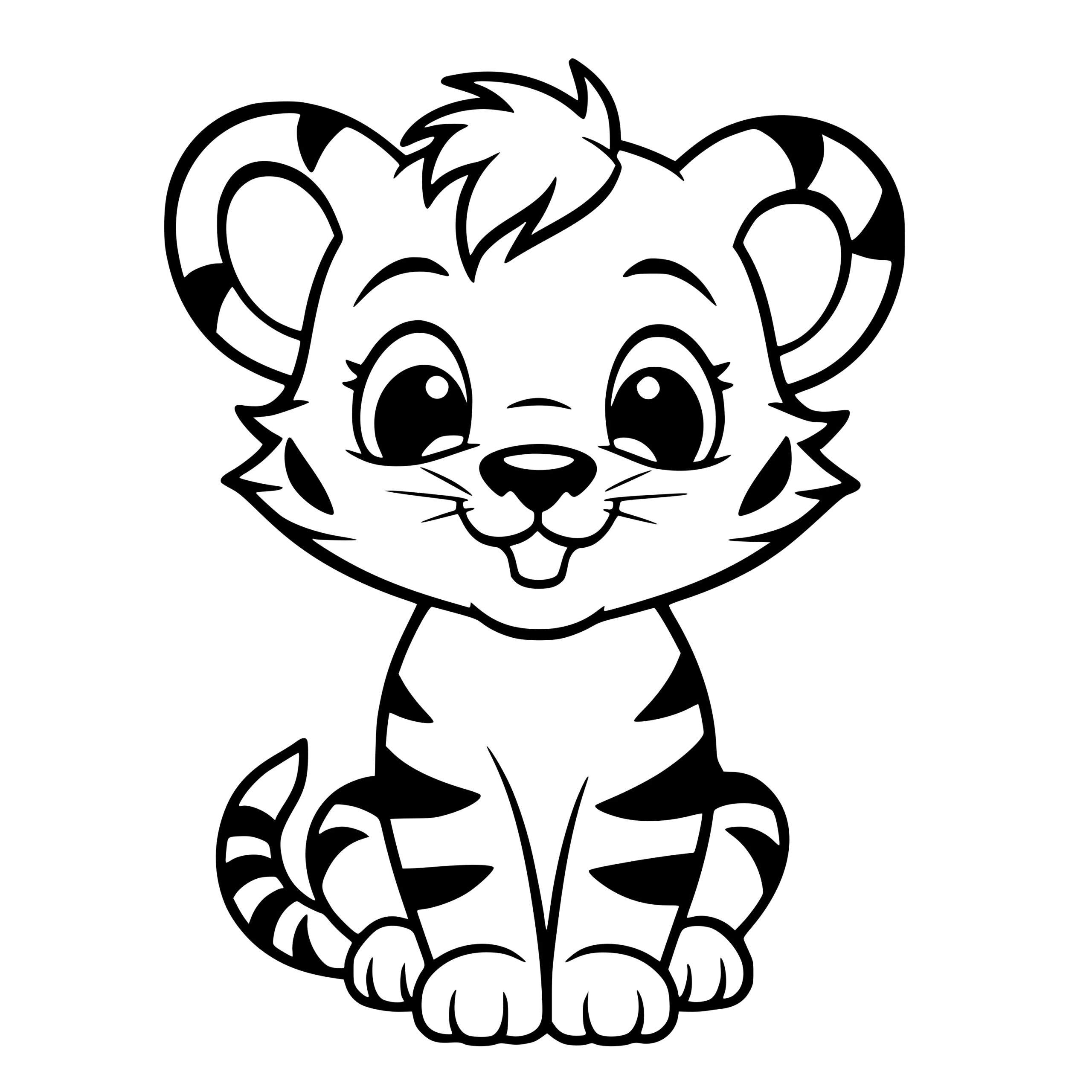 Instant Download SVG File: Baby Jungle Cat for Cricut, Silhouette