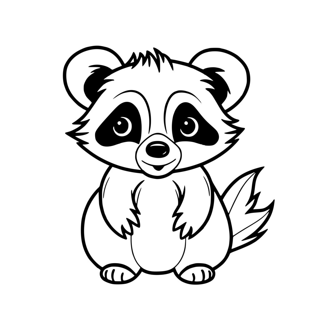 Baby Raccoon SVG File for Cricut, Silhouette, Laser Machines