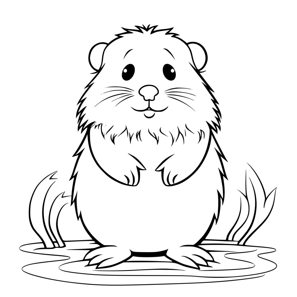 Cute Water Vole SVG File for Cricut, Silhouette, Laser Machines