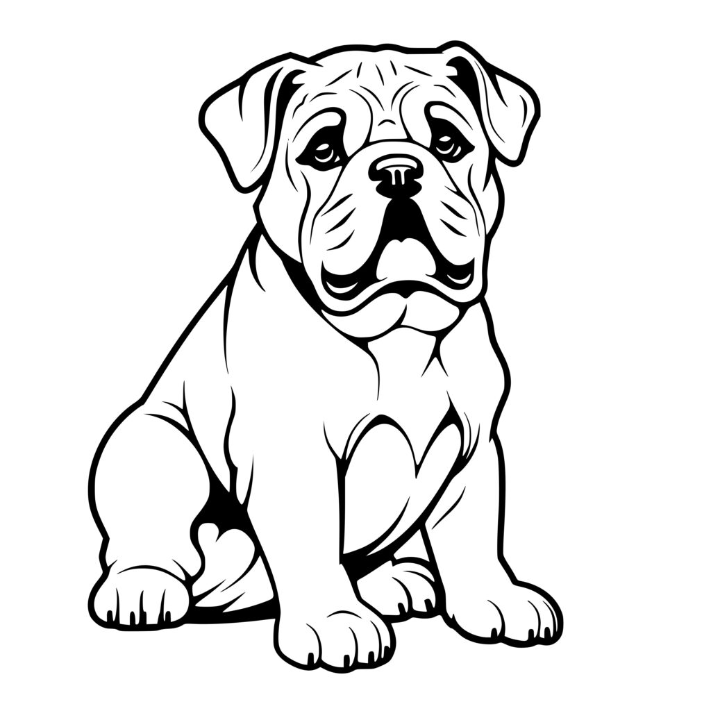 English Bulldog SVG Image for Cricut, Silhouette, Laser Machines