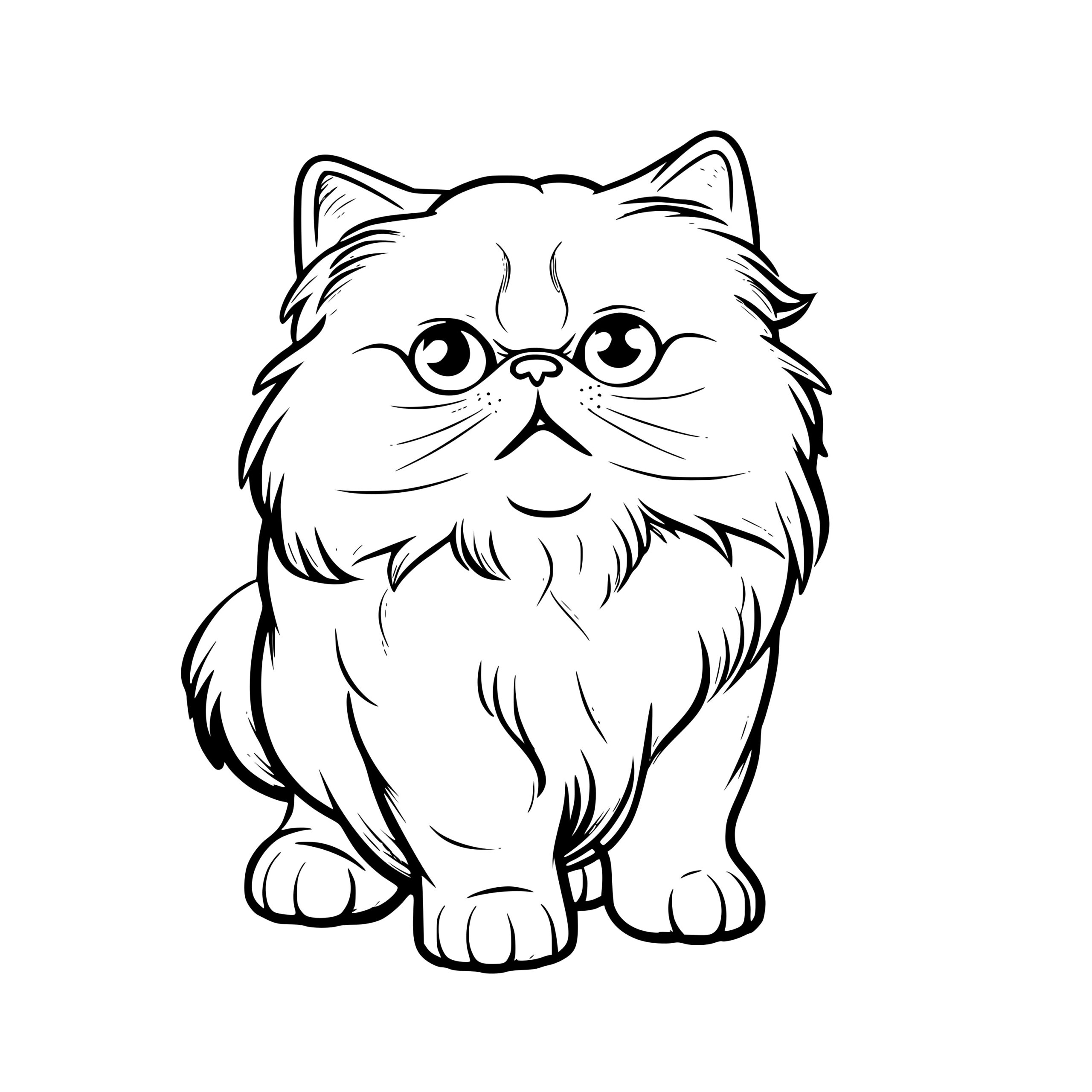 Persian Cat Elegance: SVG Image File for Cricut, Silhouette, Laser Machines