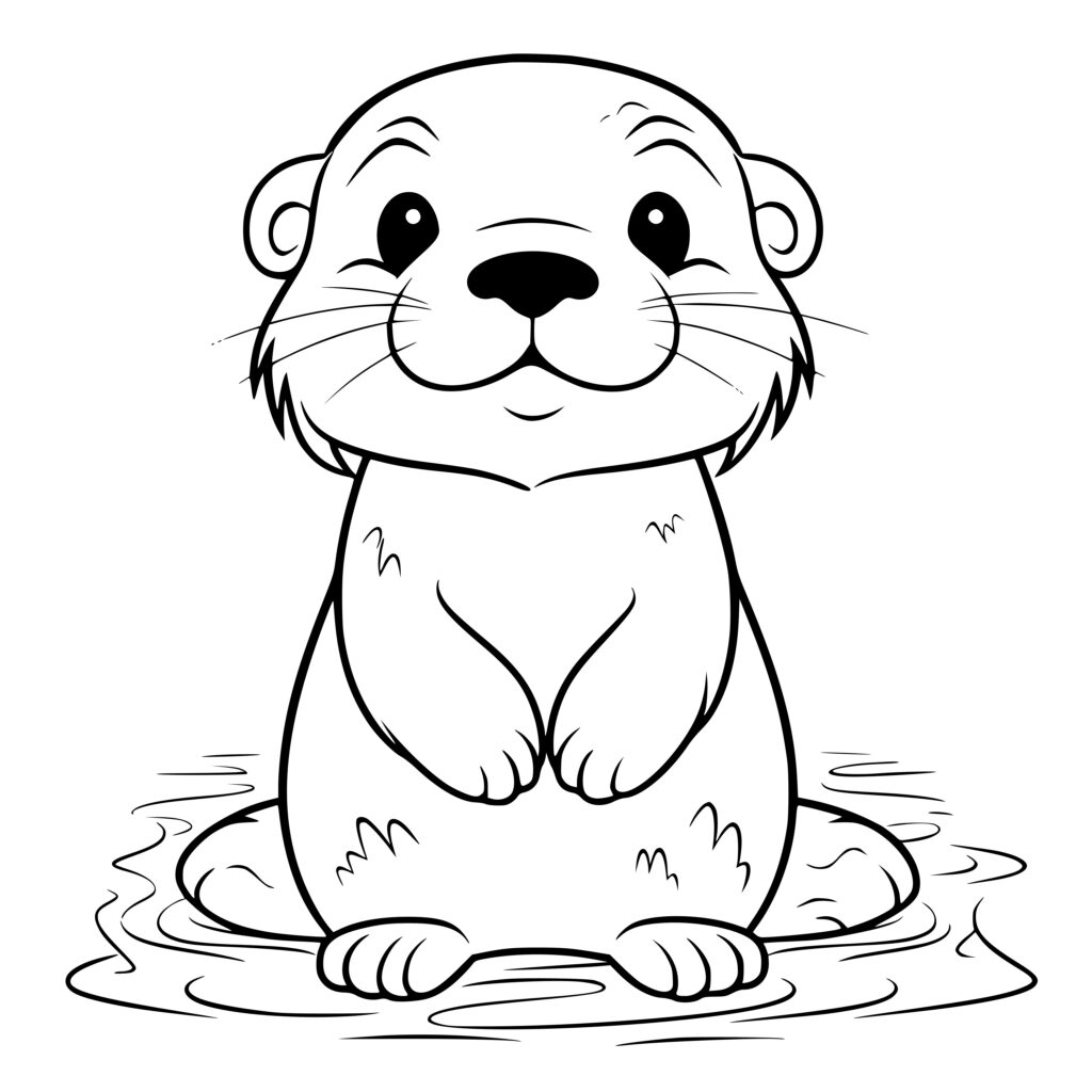 Cute Otter SVG File for Cricut, Silhouette, and Laser Machines