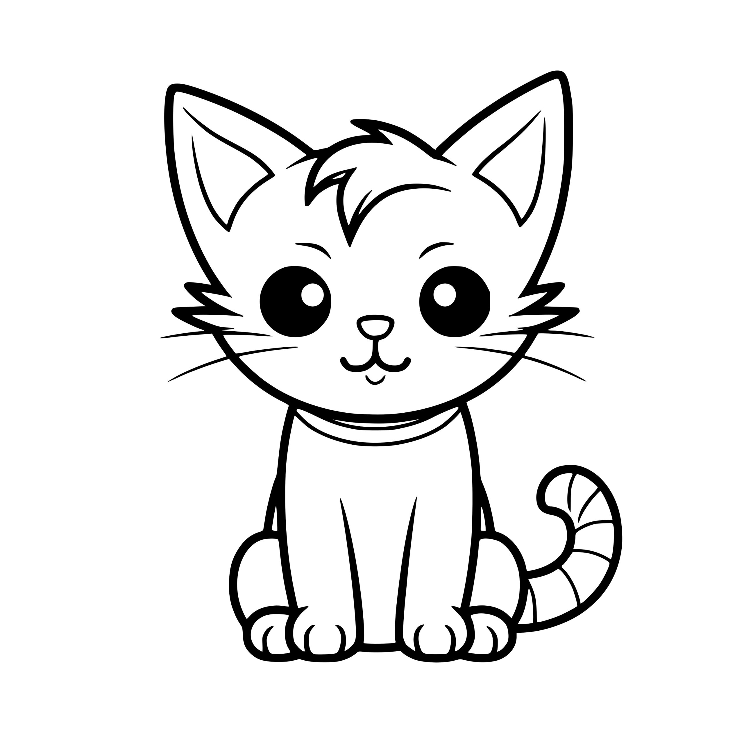Instant Download Mischevious Feline SVG File for Cricut, Silhouette ...