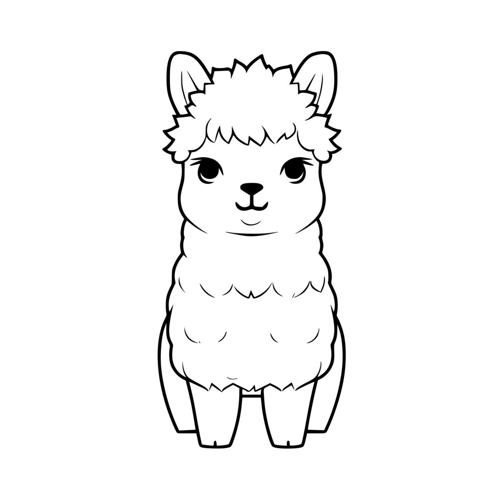 Instant Download Cute Alpaca SVG for Cricut, Silhouette, Laser Machines