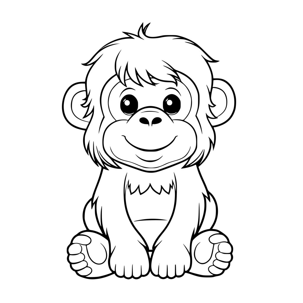 Smiling Monkey SVG File | Instant Download for Cricut, Silhouette, Laser