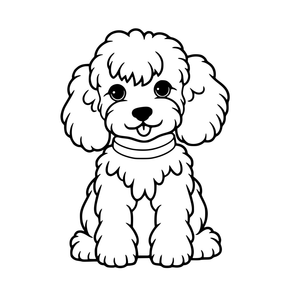 Poodle Posing Image: SVG, PNG, DXF for Cricut, Silhouette, Laser