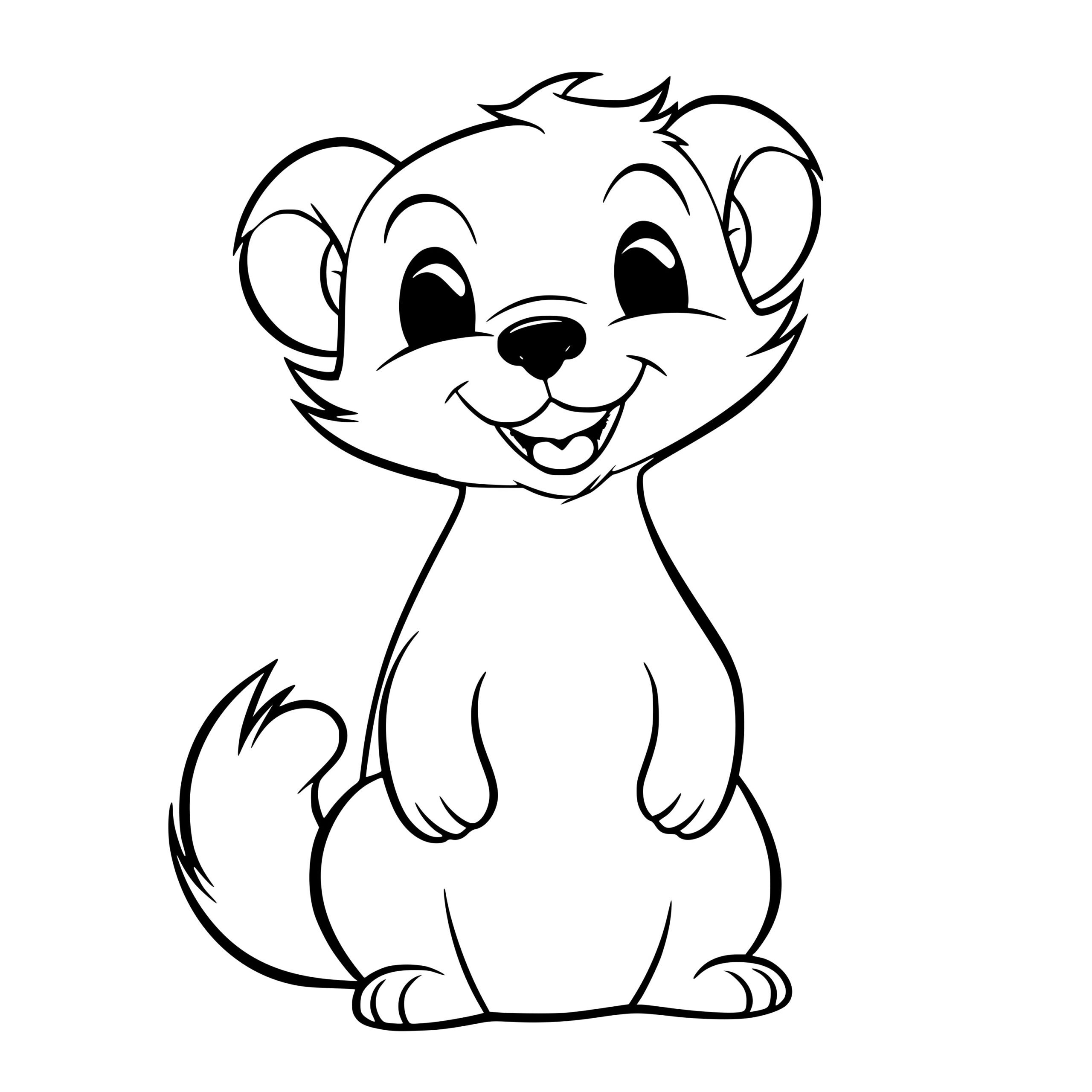 Cute Stoat SVG File for Cricut, Silhouette, Laser Machines