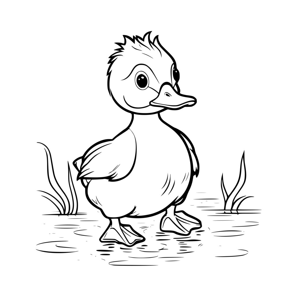 Fluffy Duckling SVG, PNG, DXF File for Cricut, Silhouette, Laser Machines