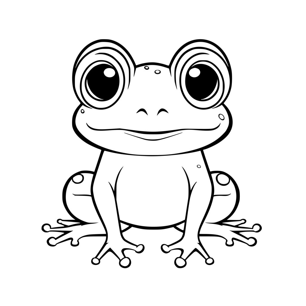 Frog with Big Eyes SVG File: Instant Download for Cricut, Silhouette ...