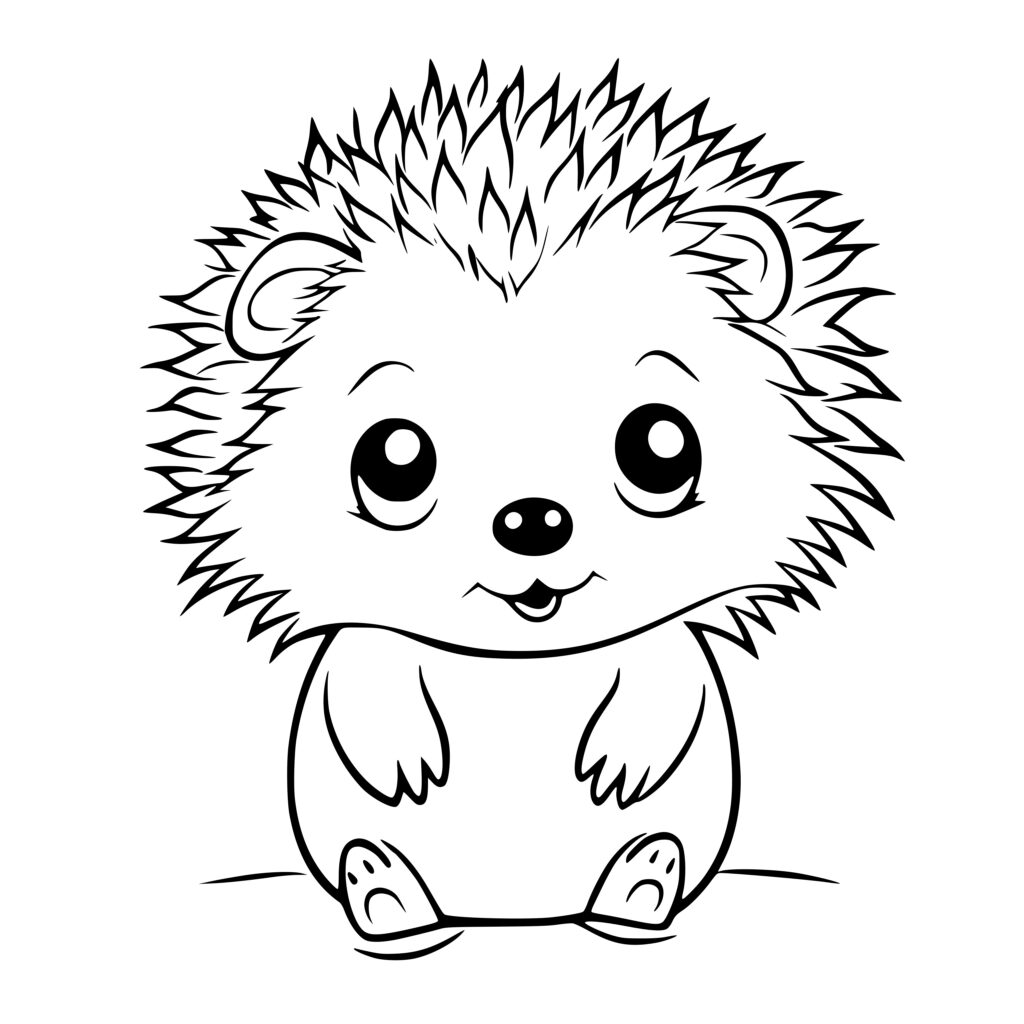 Spiky Hedgehog SVG Image File for Cricut, Silhouette, Laser Machines