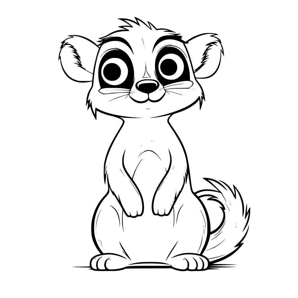 SVG File for Cricut, Silhouette, Laser: Funny Meerkat Cartoon