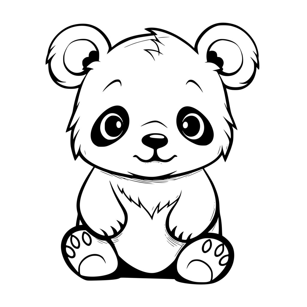 Panda Bear SVG File for Cricut, Silhouette, and Laser Machines