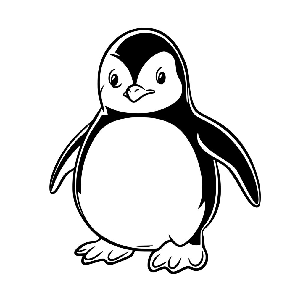 Gentle Penguin SVG Image: Perfect for Cricut, Silhouette, xTool, Glowforge