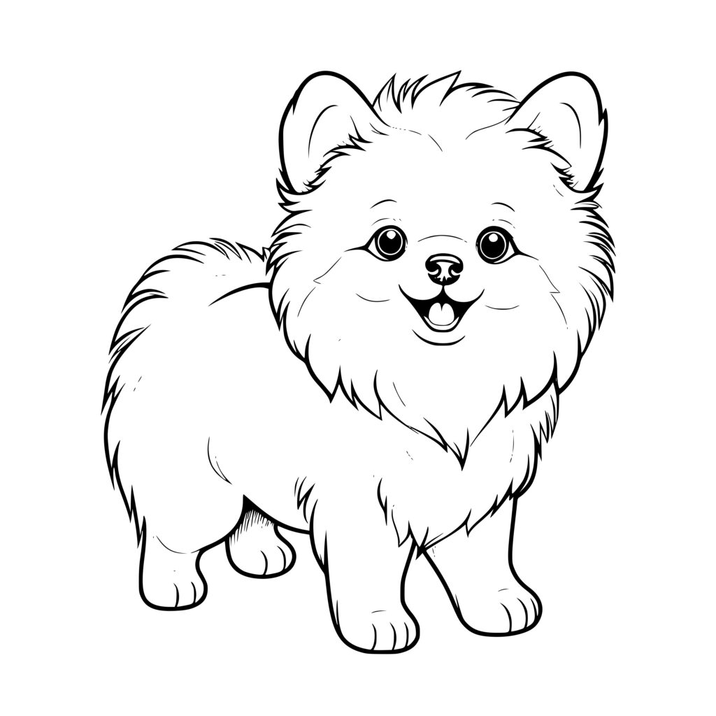 Furry Pomeranian Friend SVG File for Cricut, Silhouette, Laser