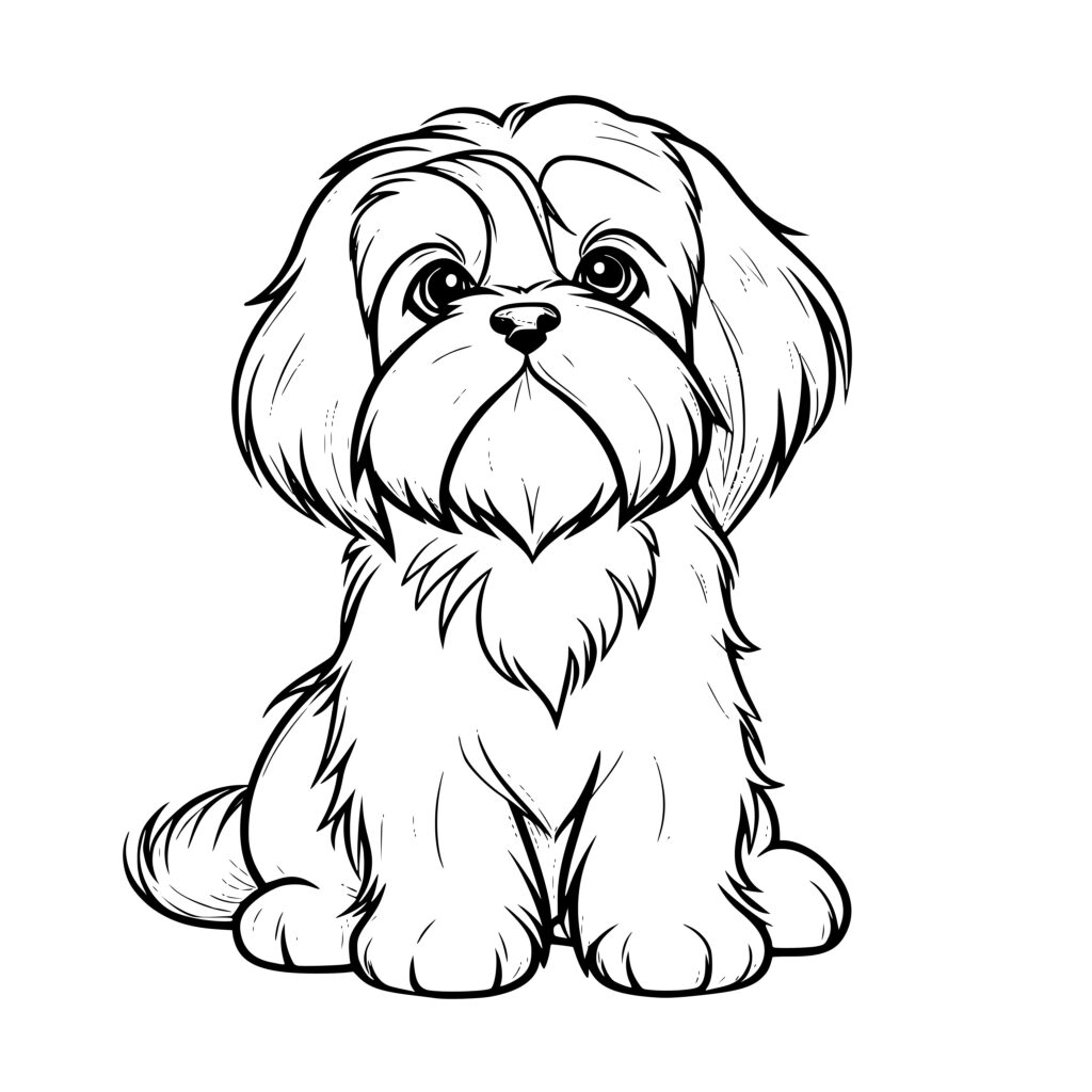 Small Furry Shih Tzu: Instant Download Image for Cricut, Silhouette ...