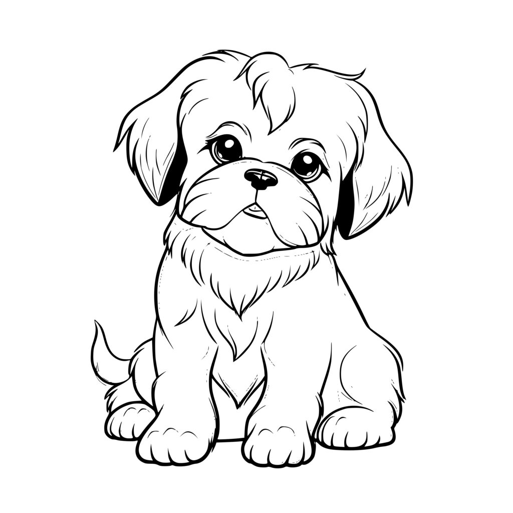 Cute Little Shih Tzu SVG Image for Cricut, Silhouette & Laser Machines