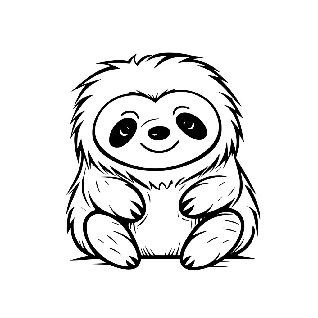 Charming Sloth SVG, PNG, DXF File for Cricut, Silhouette, Laser Machines