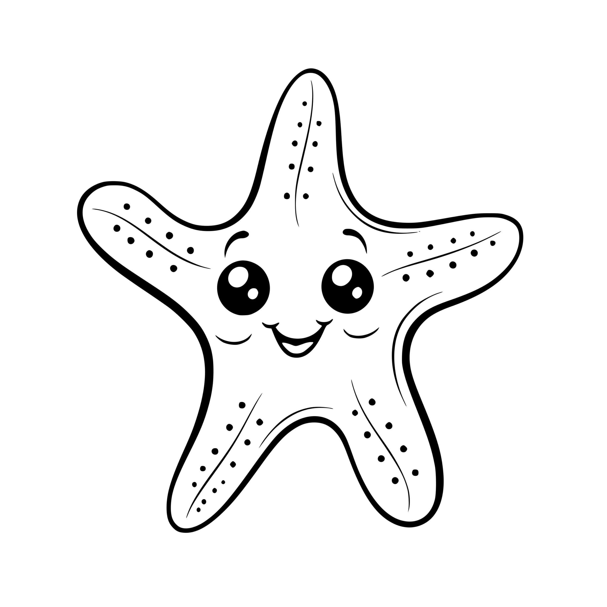 Smiling Starfish SVG File: Instant Download for Cricut, Silhouette, and ...