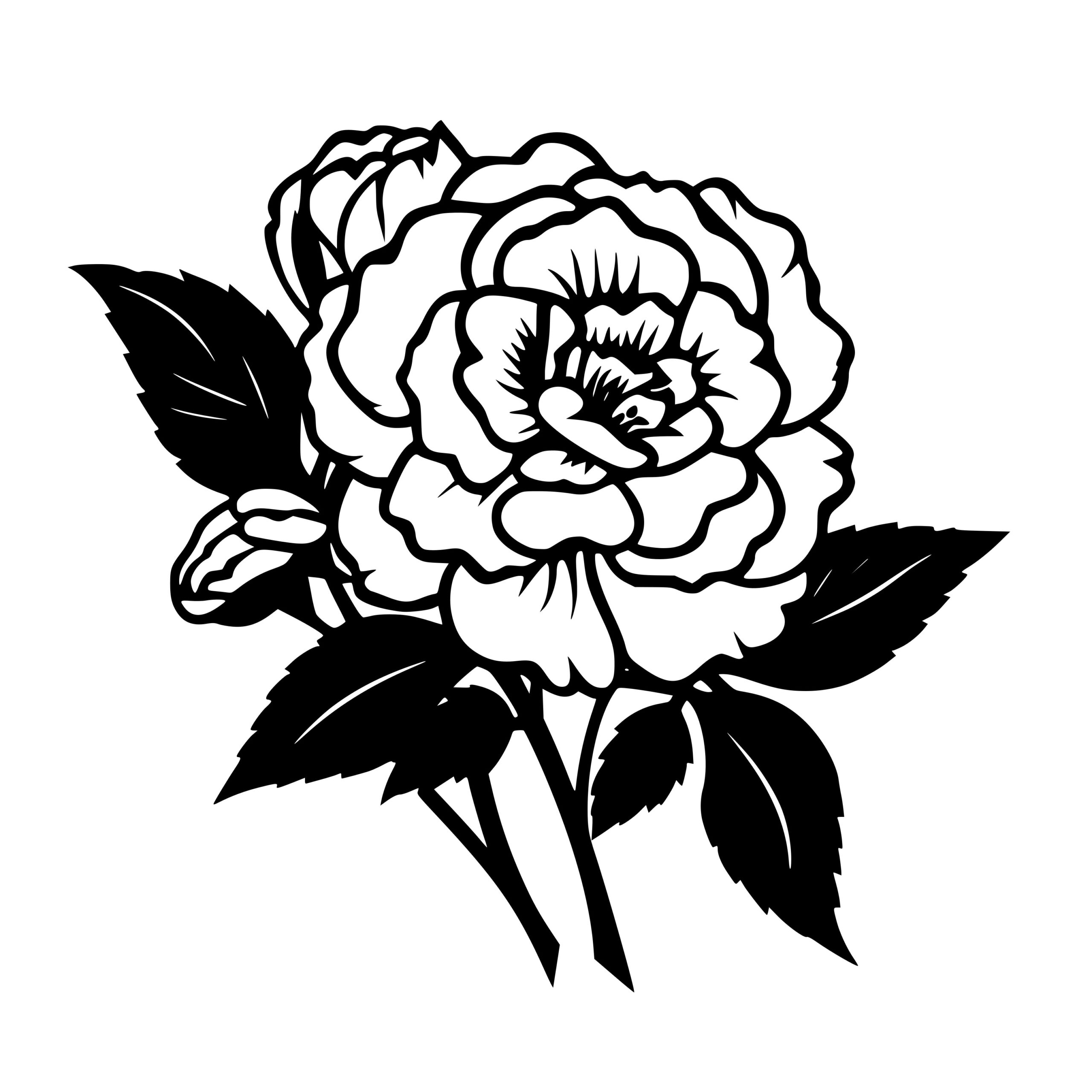 Springtime Camellia: SVG File for Cricut, Silhouette, Laser Machines