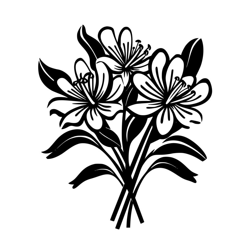 Honeysuckle Bunch: SVG, PNG, DXF Files for Cricut, Silhouette, Laser