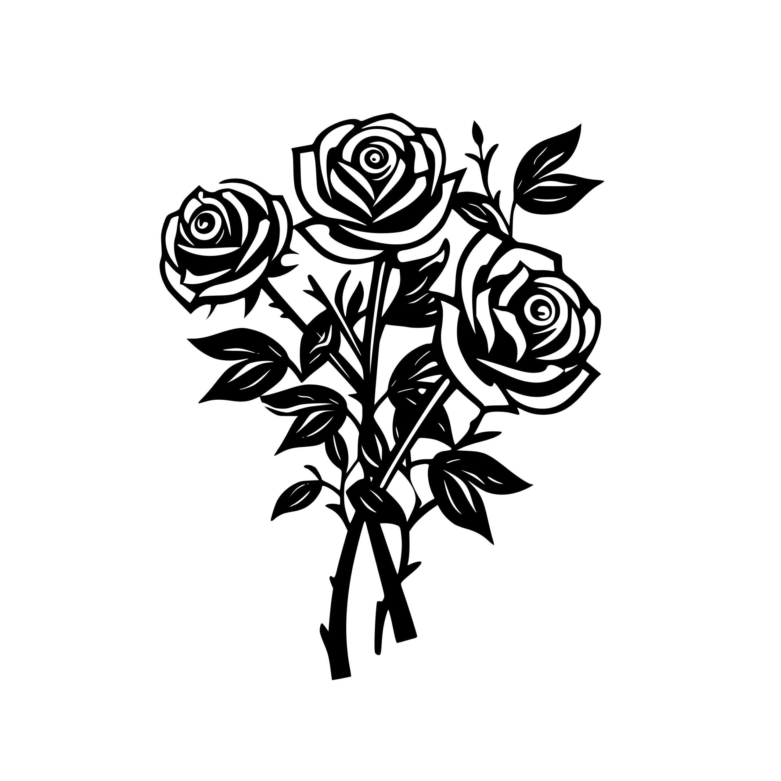 Rose Romance SVG/PNG/DXF Image for Cricut, Silhouette, Laser Machines