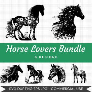 Horse Lovers Bundle – 6 Svg Images