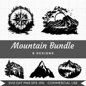Mountain Bundle – 8 Svg Images