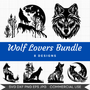 Wolf Lovers Bundle – 8 Svg Images