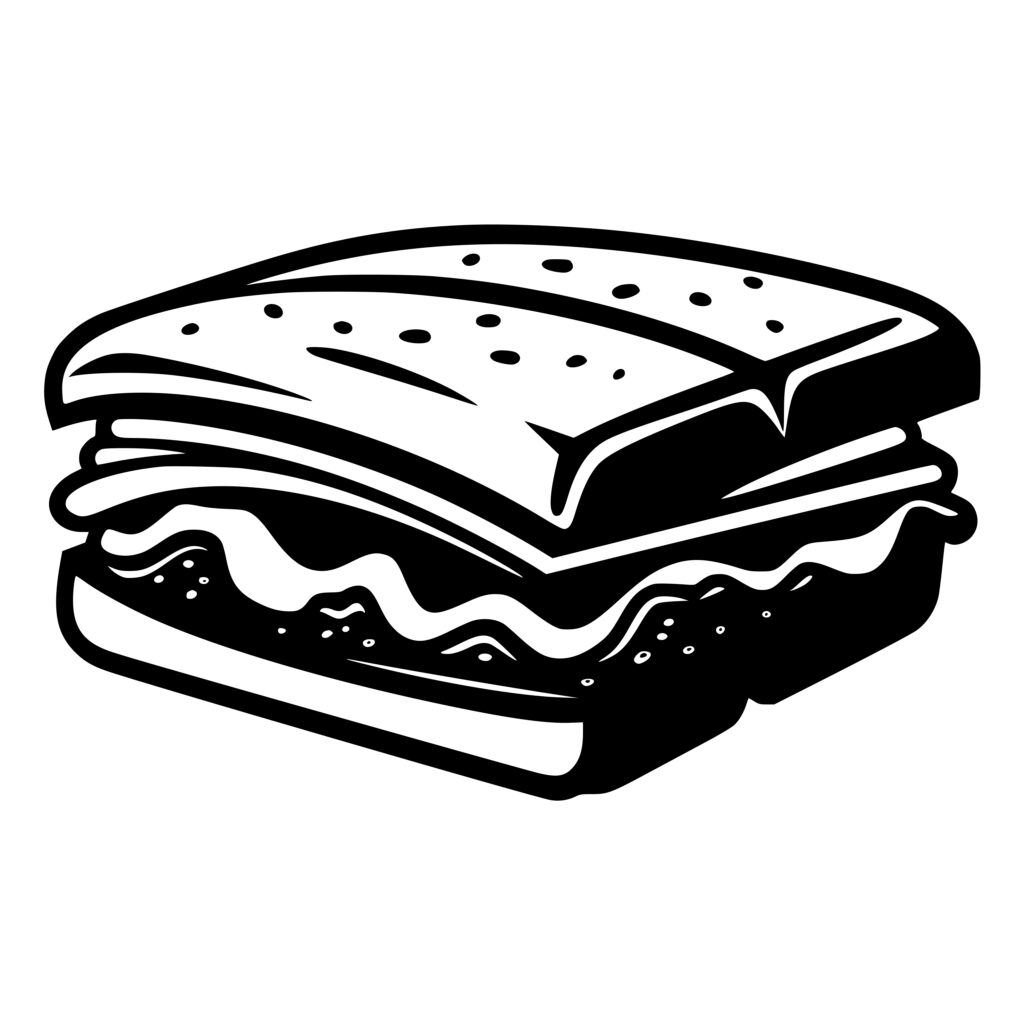 Savory Sandwich SVG File for Cricut, Silhouette, and Laser Machines