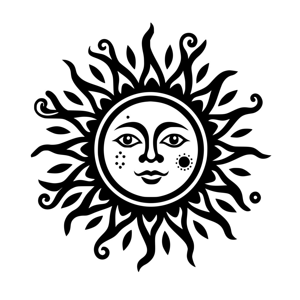 Smiling Sun SVG File for Cricut, Silhouette, Laser Machines