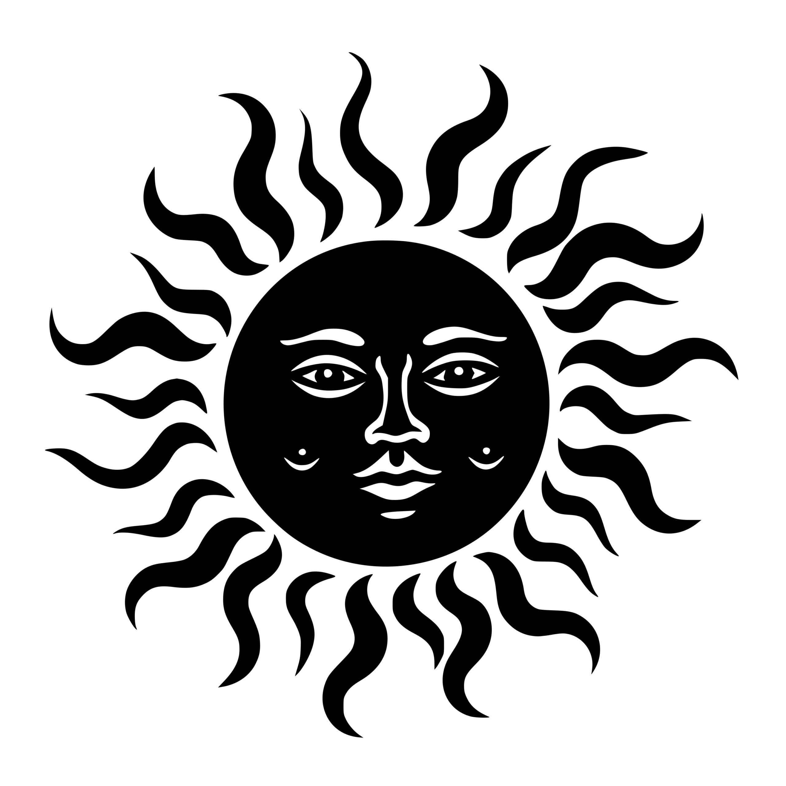 SVG Image File: Friendly Sun for Cricut, Silhouette, and Laser Machines